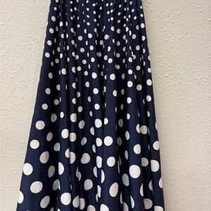 Navy Polka Dot Skirt